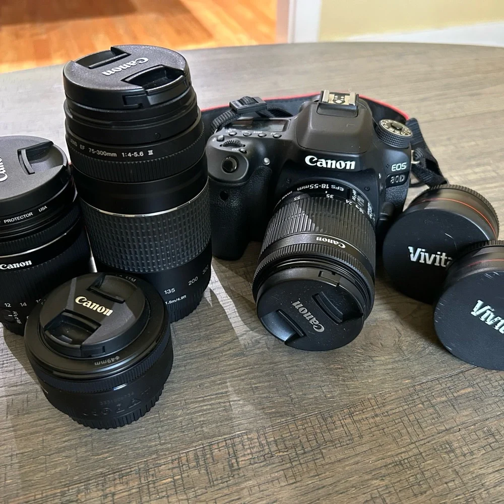 Canon 80D Starter Kit with 4 lenses